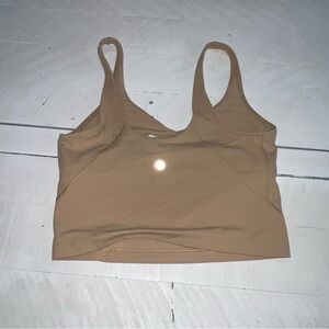 Tan Sleeveless Lululemon Crop Top